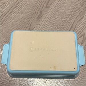 Le Creuset Light Blue and Cream Baking Dish